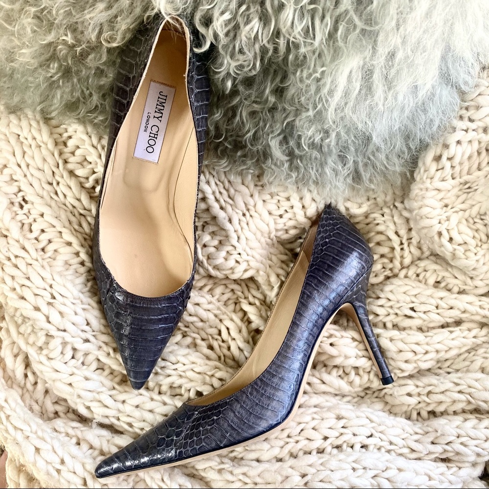 NWOT Jimmy Choo Love 100 Croc Leather Pump